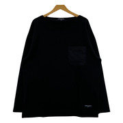 COMME des GARCONS HOMME 23AW 綿天竺×エステルダブルサテンセーター M 黒