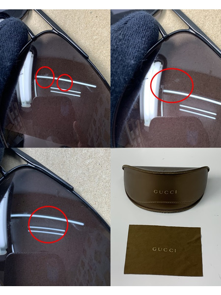 GUCCI ティアドロップ サングラス GG1924/S 62□13 135 レンズ難あり グッチ アイウェア 眼鏡 メガネ