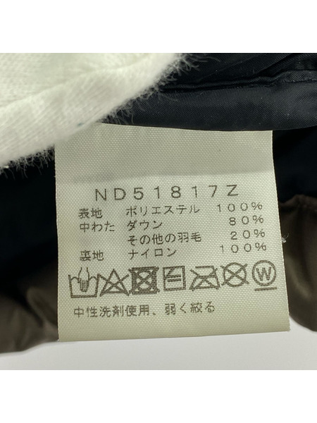 THE NORTH FACE ダウンジャケット ヌプシジャケット 茶黒 (XL)