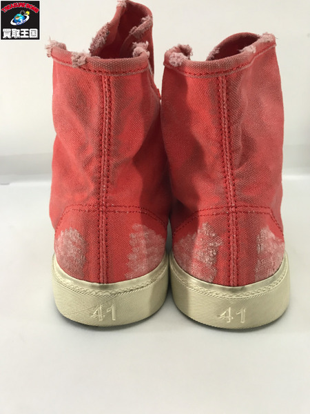 BALENCIAGA Worn Effect Fabric Sneakers 赤 (27cm)