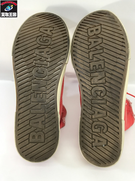 BALENCIAGA Worn Effect Fabric Sneakers 赤 (27cm)
