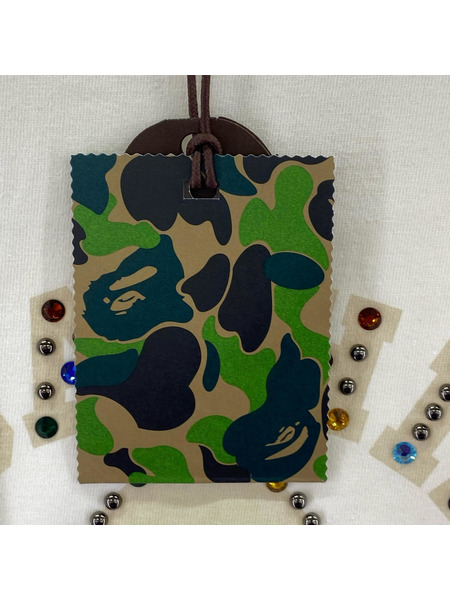 A BATHING APE COLOR STONE COLLEGE RELAXED FIT TEE L 白