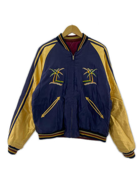 東洋エンタープライズ ジャケット SOUVENIR JACKET サテン×サテンキルト GUAM×鷲龍 (L)