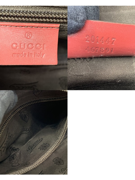 GUCCI GGインプリメ ショルダーバッグ RED 201447 グッチ GG柄 