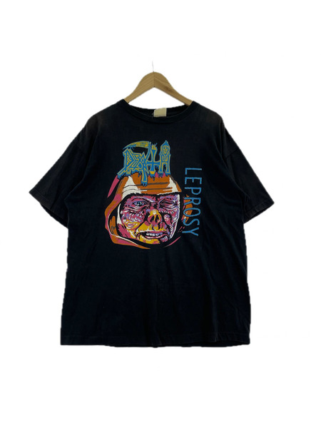 OLD・VINTAGE 半袖Tシャツ・カットソー 1989 DEATH Leprosy プリントS/Sカットソー 黒