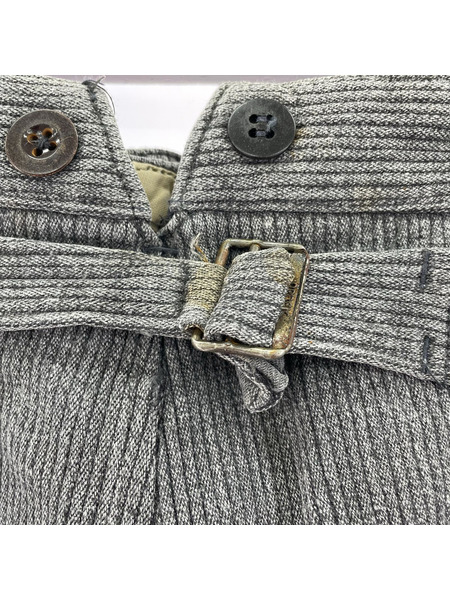 OLD・VINTAGE パンツ ユーロワークパンツ 針刺シ シンチバックモールスキンW38