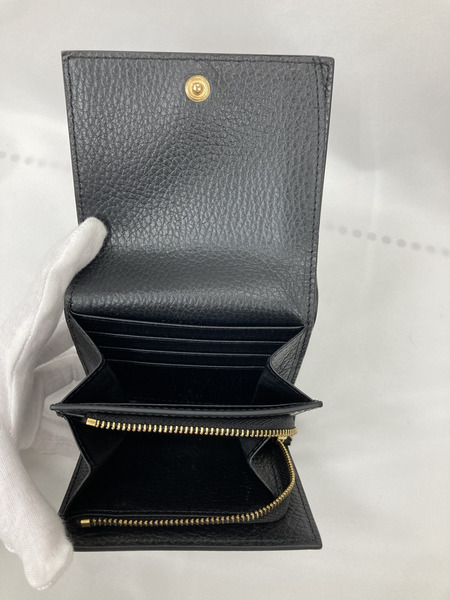 GUCCI/GGマーモント/レザー二つ折り財布/598587