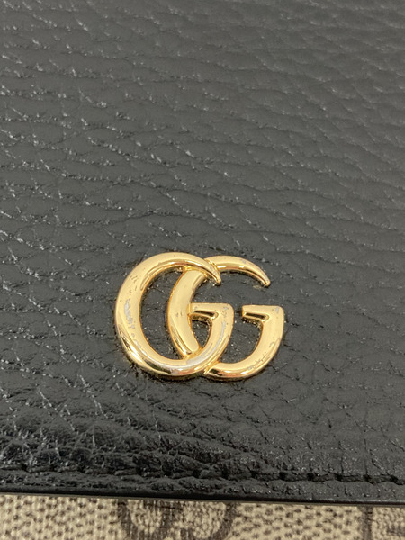 GUCCI/GGマーモント/レザー二つ折り財布/598587