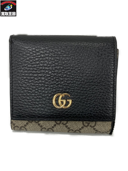 GUCCI/GGマーモント/レザー二つ折り財布/598587[値下]