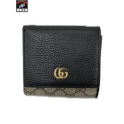 GUCCI/GGマーモント/レザー二つ折り財布/598587