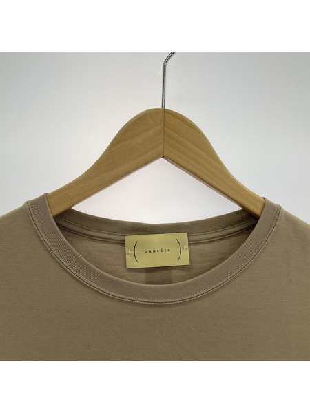 半袖Tシャツ・カットソー cantate クルーネックSSTEE 46 ベージュ