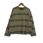 STUSSY 長袖Tシャツ・カットソー SWIRL STRIPE L/S CREW BEG L