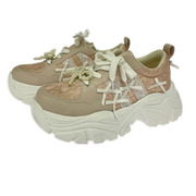 MAJESTIC LEGON スニーカー 厚底スニーカー レース リボン パール L