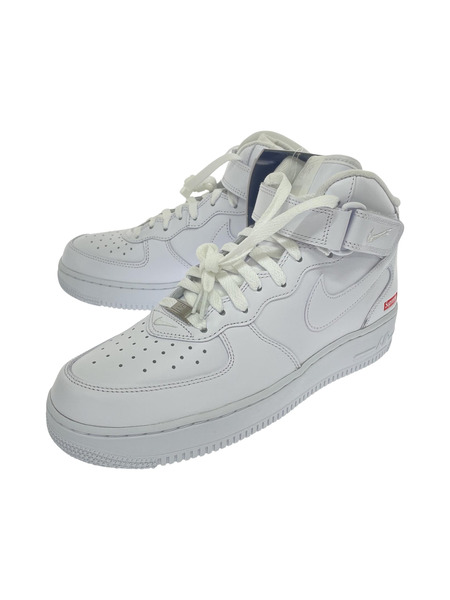 NIKE×Supreme Air Force 1 Mid スニーカー ホワイト (27.0cm)