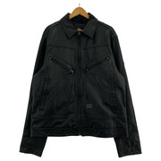 G-STAR RAW/AIR FORCE LETHER JKT/BLK/XL