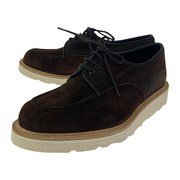 Tricker's シューズ Waxed Suede Tramping スウェードシューズ 茶 (9)