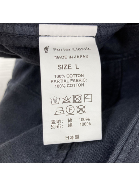 Porter Classic タックワイドパンツ/黒/L