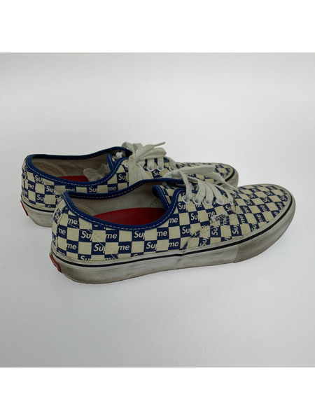 Suprem×Vans/Checker Logo Authentic Pro/27cm/BLU