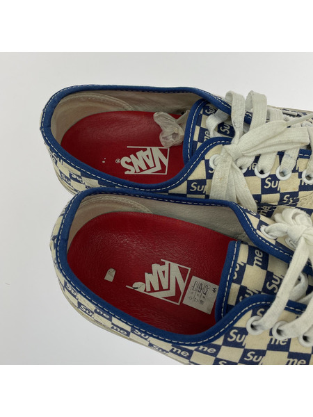 Suprem×Vans/Checker Logo Authentic Pro/27cm/BLU