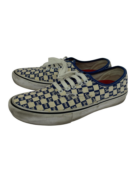 Suprem×Vans/Checker Logo Authentic Pro/27cm/BLU