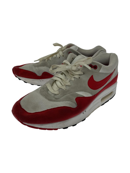 NIKE AIR MAX 1 ANNIVERSARY スニーカー 白赤 27cm