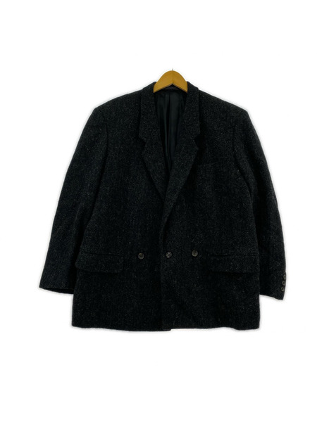 COMME des GARCONS HOMME 80s デカオム ツイードジャケット S グレー