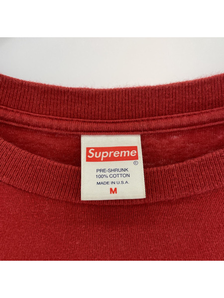 Supreme  L/Sカットソー 赤 (M)