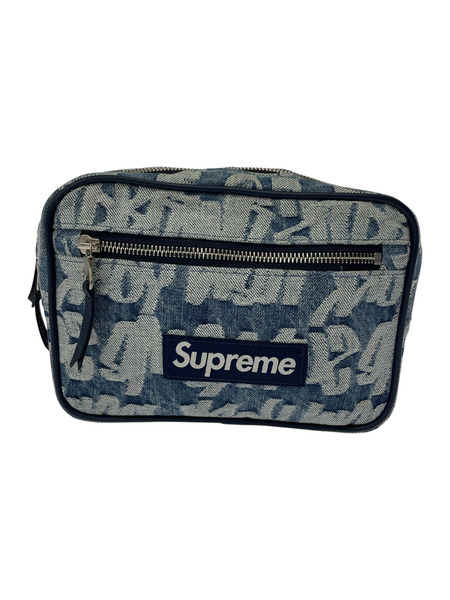 Supreme 22SS FAT TIP JACQUARD DENIM WAIST BAG