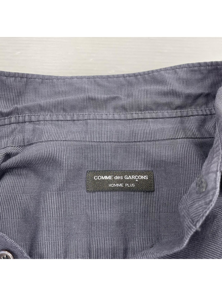COMME des GARCONS HOMME PLUS 90s グレンチェックブロードシャツ ネイビー