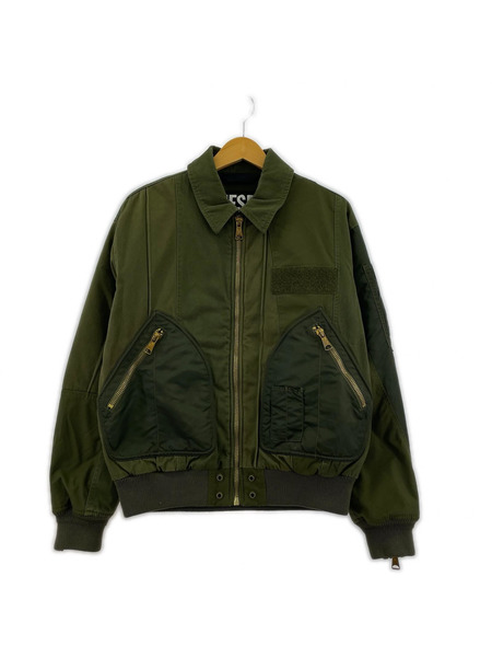 DIESEL J-BASTYAN ボンバージャケット MA-1 A02682 オリーブ (S)[値下]