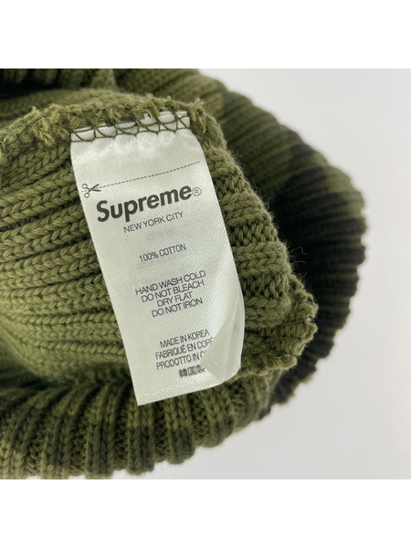 Supreme 26SS Overdyed Beanie Woodland Camo