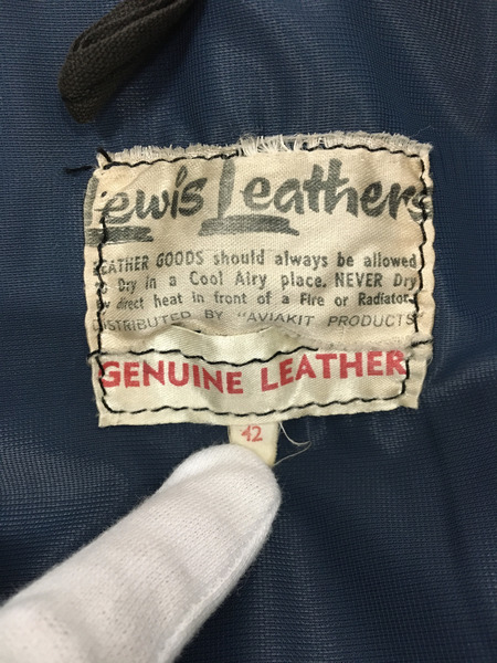 70s Lewis Leathers パッド スーパーファントム カスタム ライダースジャケット size42