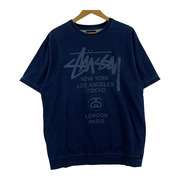 STUSSY/S/Sカットソー/L/ネイビー/スウェット地