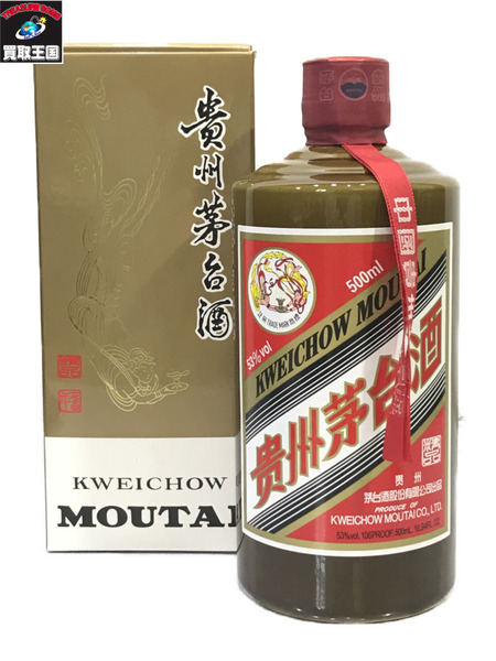 貴州茅台酒 マオタイ酒 MOUTAI 茶ボトル/中国酒/未開栓/箱付き