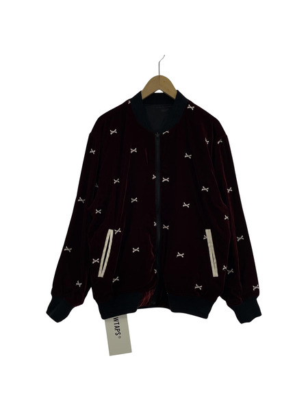 WTAPS 23AW GUTTER/JACKET ボーン ベロアジャケット 赤