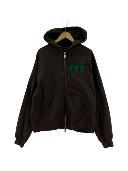 TTT_MSW パーカー（ジップアップ） 25ss Logo Zipup Hoodie M ブラウン