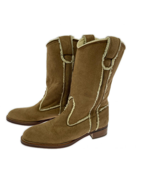 VELETTO ブーツ ムートンロングブーツ/BEG