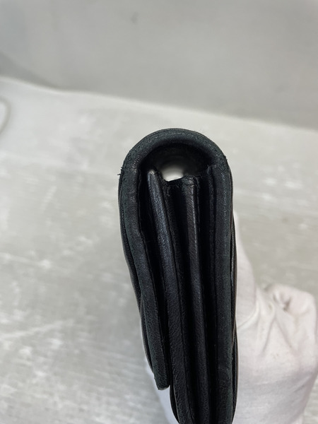 miumiu マテラッセ パスケース付 ロングウォレット 黒