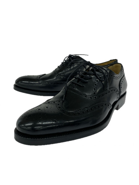 LAZZERI by VISARUNO イタリア製 ウイングチップシューズ 黒 (40)