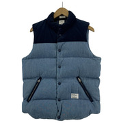 BEDWIN ＆ THE HEARTBREAKERS CHAMBRAY DOWN VEST FRIPP /ブルー