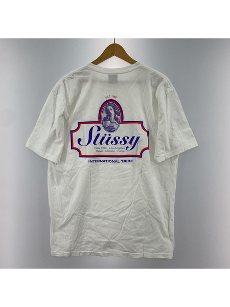 STUSSY/胸プリントSSカットソー/L