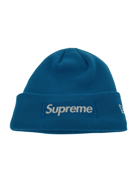 Supreme×NEW ERA 18FW Box Logo Beanie ブルー