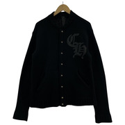 CHROME HEARTS　CHレザーパッチカシミヤカーディガン S ブラック[値下]