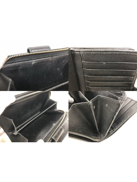 コンパクトウォレット PRADA/SAFFIANO METAL/二つ折財布