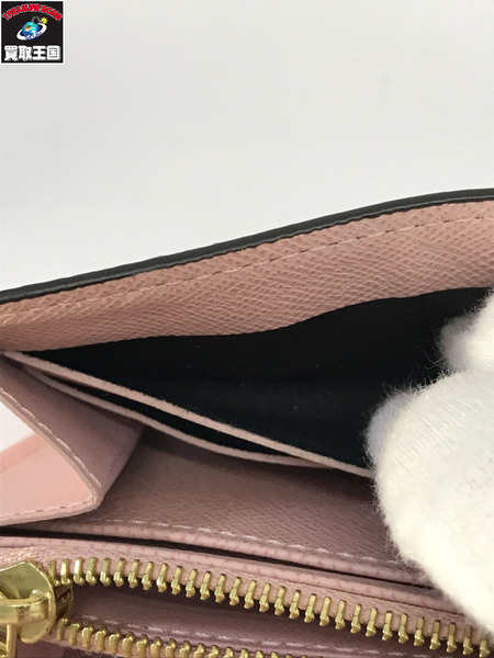 Lv 長財布 N60114　ポルトロイユサラ　ローズバレリーヌ　エベヌ