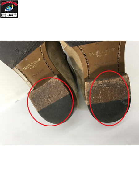 Saint Laurent スウェードブーツ 茶 (40) 44320　40