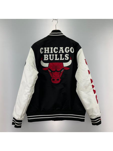 mitchell&ness ジャケット ナイロンスタジャン WHT/BLK L
