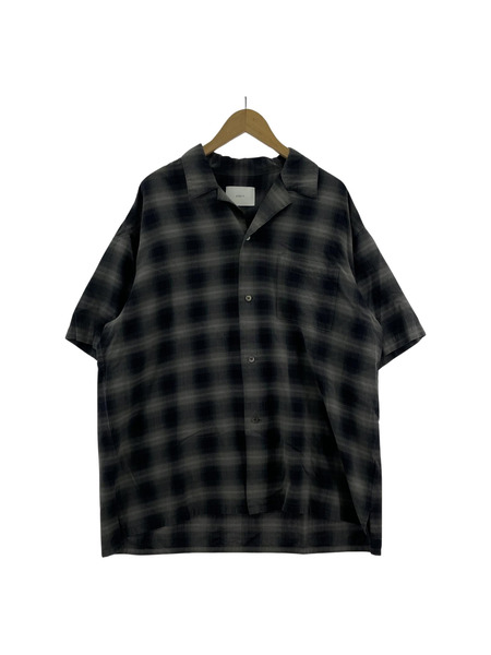 stein OVERSIZED OPEN COLLAR SS SHIRT（M）ブラック