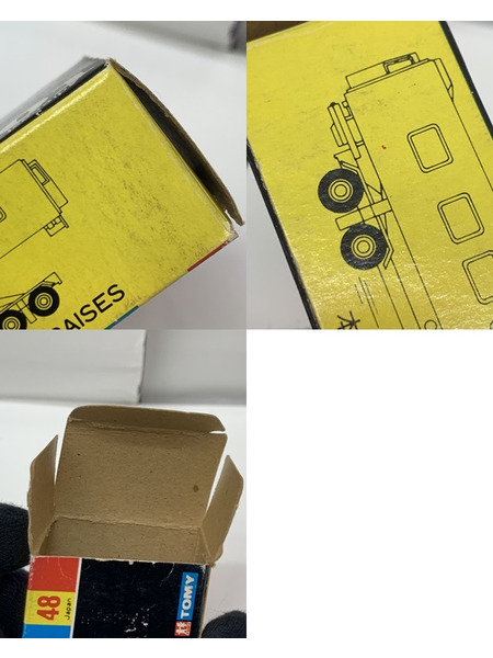 トミカ 黒箱 48 1/190 三菱重工P.T.V.  ランプバス (TDA) 日本製 開封品 TOMICA MITSUBISHI P.T.V. RAMP BUS 東亜国内航空