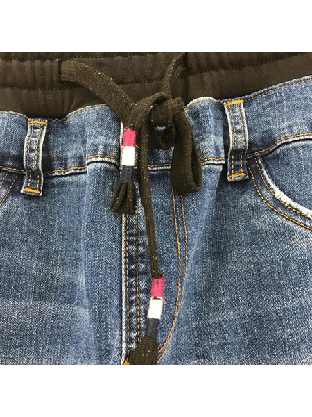 Desigual パンツ ハイブリッドデニム ジョガーパンツ/ブルー